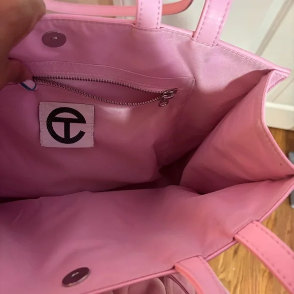 Telfar Pink Logo Leather Tote - Picture 6 of 6